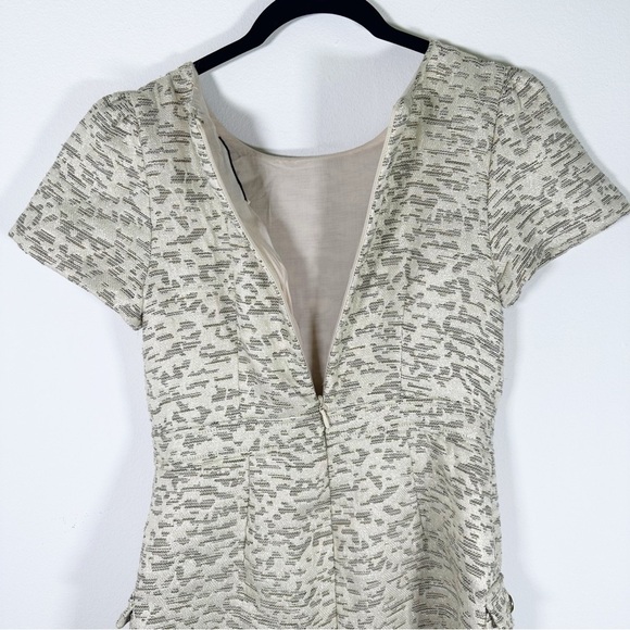 Moulinette Soeurs x Anthropologie April Textured-Jacquard Gold Dress Size 2 - Picture 9 of 16